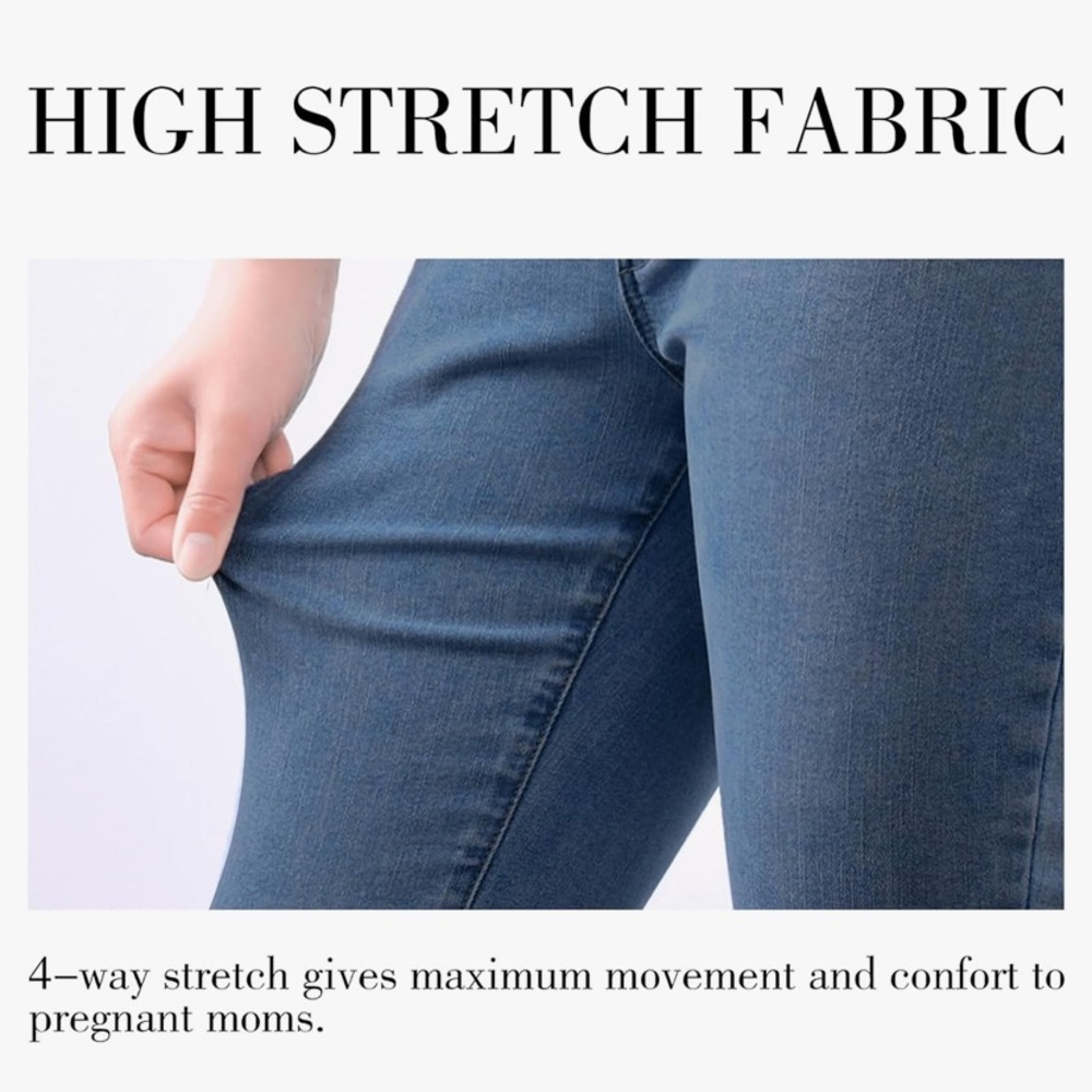 Maternity Stretch Split Front Boot Cut Jeans - image 2